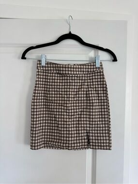 Garage Tight Plaid Skirt